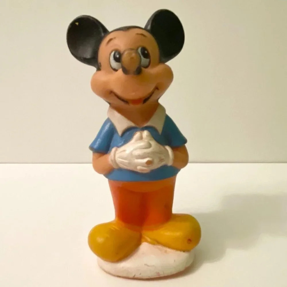 Vintage 1970s Mickey Mouse Squeeze Toy Disney Made in Hong Kong